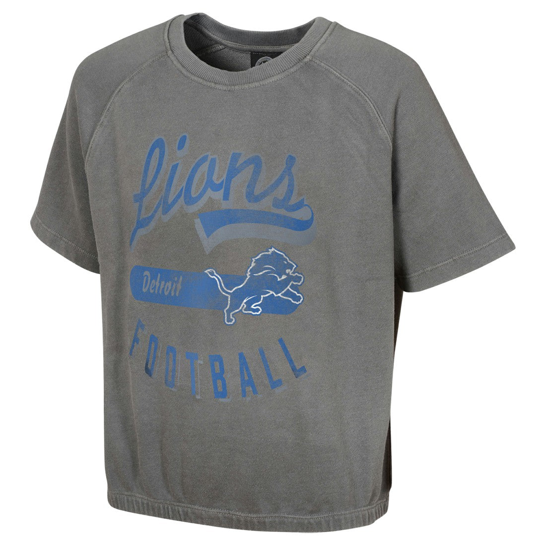 NFL Detroit Lions Women's Mineral Wash Short Sleeve Top
