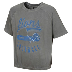 NFL Detroit Lions Women's Mineral Wash Short Sleeve Top