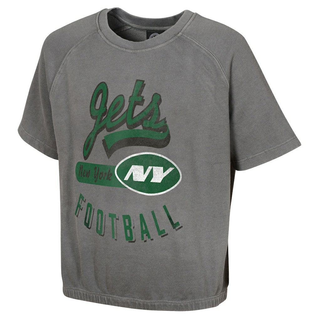 NFL New York Jets Women's Mineral Wash Short Sleeve Top