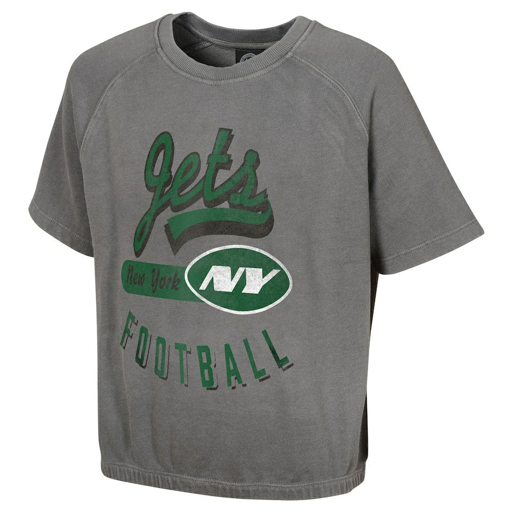 NFL New York Jets Women's Mineral Wash Short Sleeve Top
