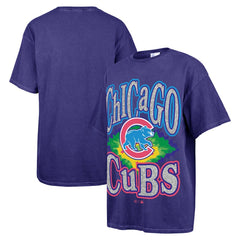 Chicago Cubs Women's Flashing Lights Boyfriend T-Shirt - Navy | 47 brand