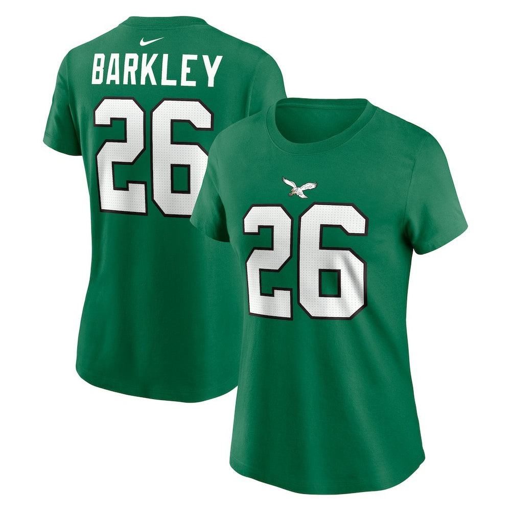 NFL Philadelphia Eagles Saquon Barkley  Women's Player Name & Number T-Shirt