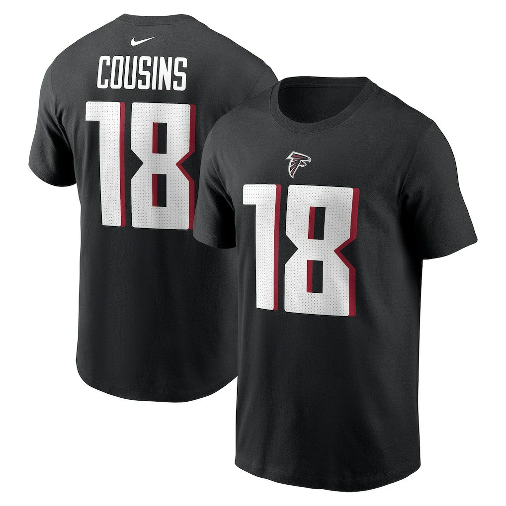 NFL Atlanta Falcons Kirk Cousins  Player Name & Number T-Shirt