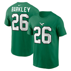 NFL Philadelphia Eagles Saquon Barkley  Player Name & Number T-Shirt