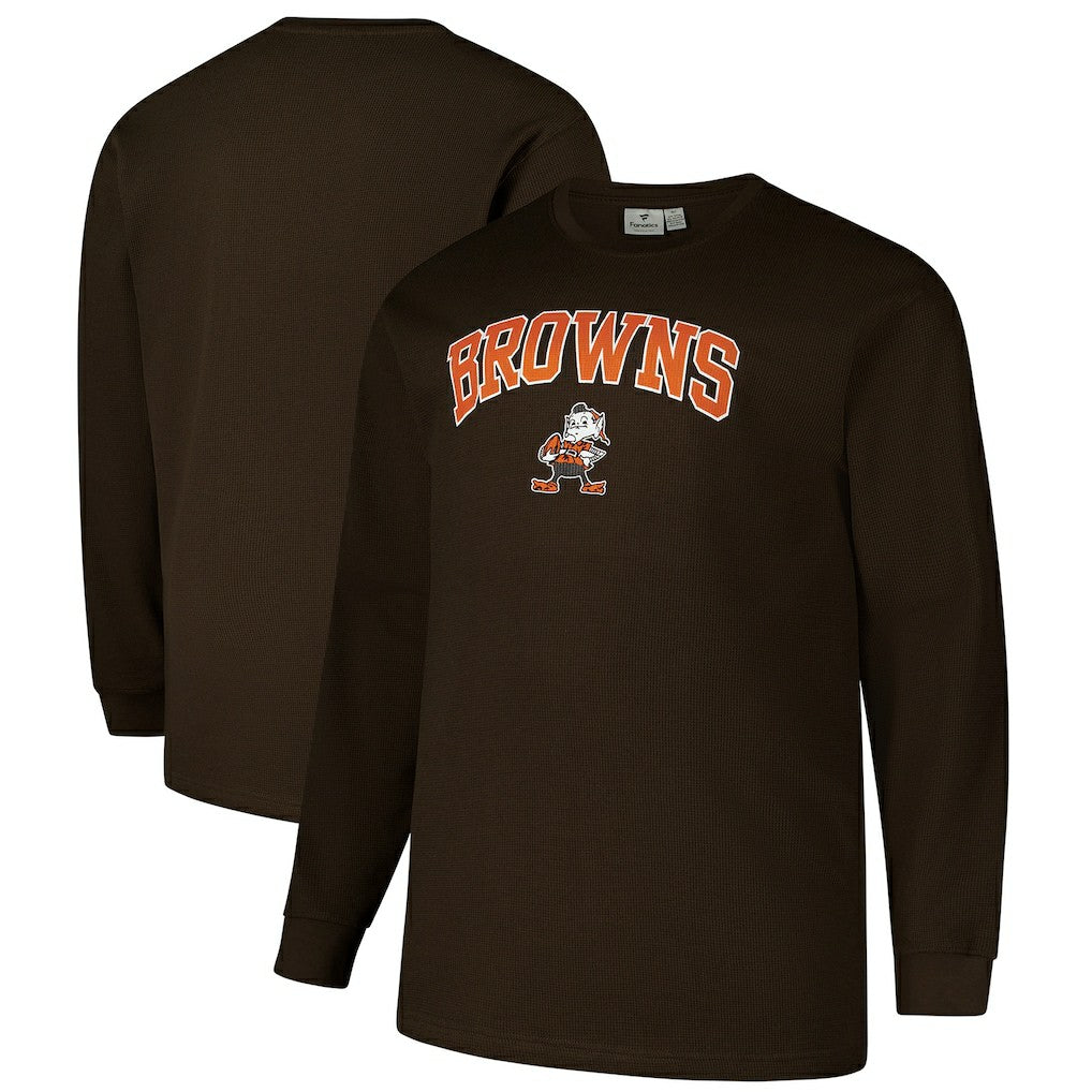 NFL Cleveland Browns Big & Tall Throwback Thermal Long Sleeve T-Shirt