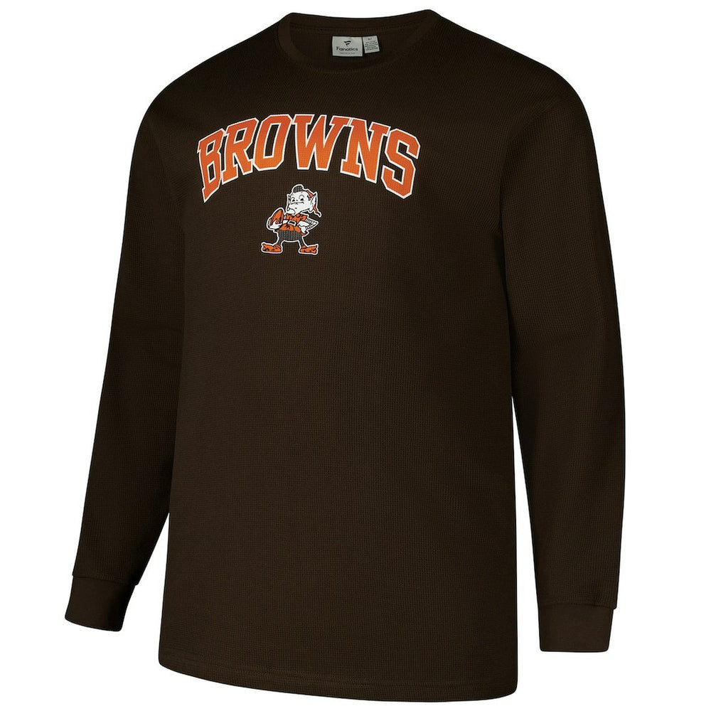 NFL Cleveland Browns Big & Tall Throwback Thermal Long Sleeve T-Shirt