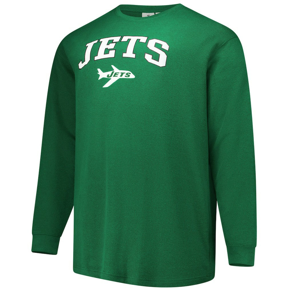 NFL New York Jets Big & Tall Throwback Thermal Long Sleeve T-Shirt