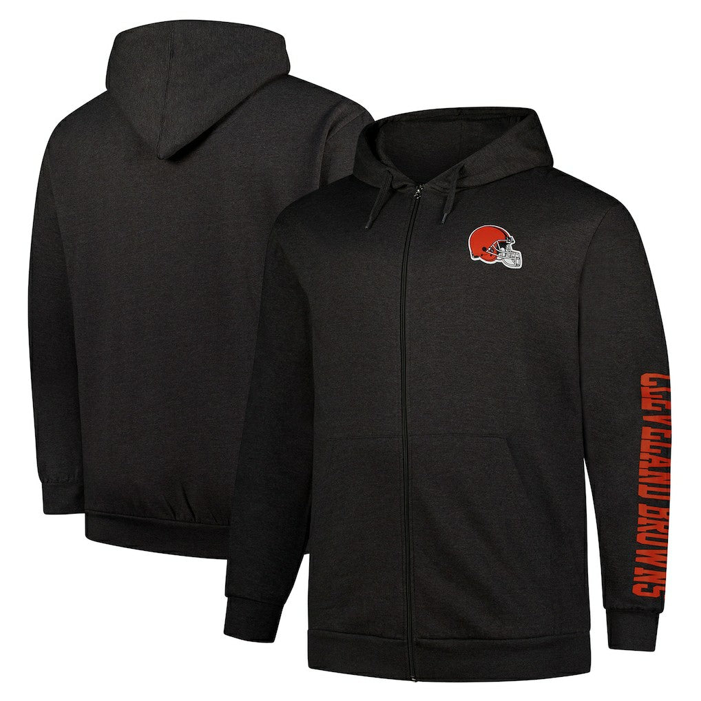 NFL Cleveland Browns Big & Tall Sleeve Hit Full-Zip Hoodie