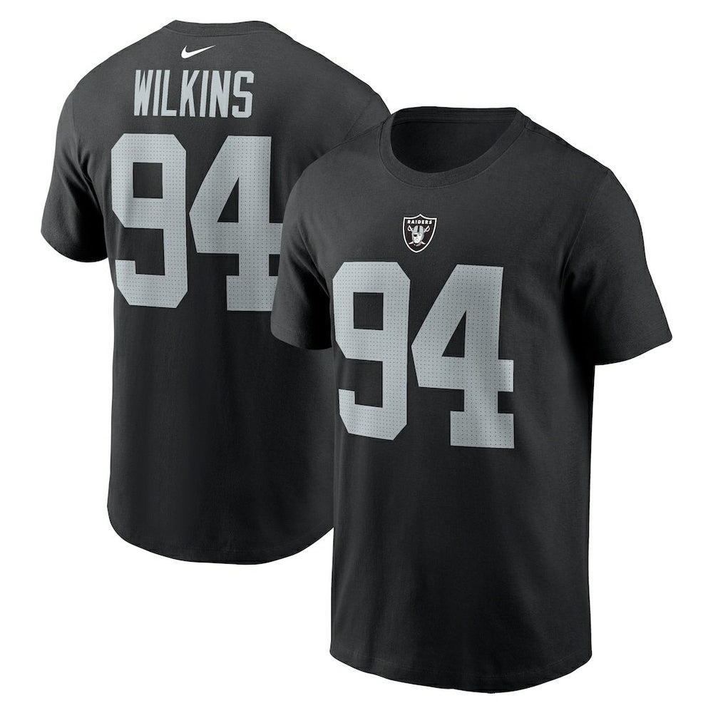NFL Las Vegas Raiders Christian Wilkins  Player Name & Number T-Shirt