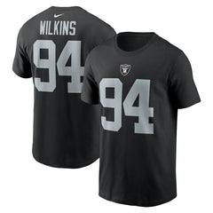 NFL Las Vegas Raiders Christian Wilkins  Player Name & Number T-Shirt