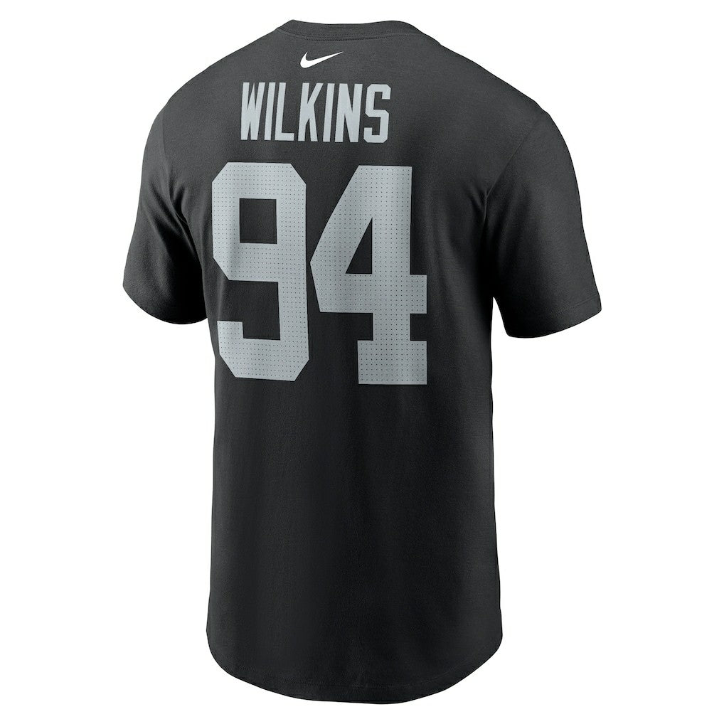 NFL Las Vegas Raiders Christian Wilkins  Player Name & Number T-Shirt