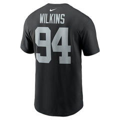 NFL Las Vegas Raiders Christian Wilkins  Player Name & Number T-Shirt
