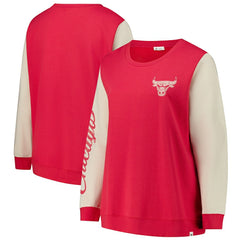 Chicago Bulls '47 Women's Plus Size Oversized Rise Andie Pullover Sweatshirt - Red | 47 brand for sale