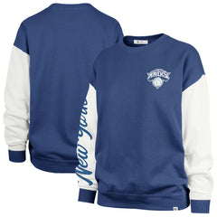 New York Knicks '47 Women's Plus Size Oversized Rise Andie Pullover Sweatshirt - Blue | 47 brand sale