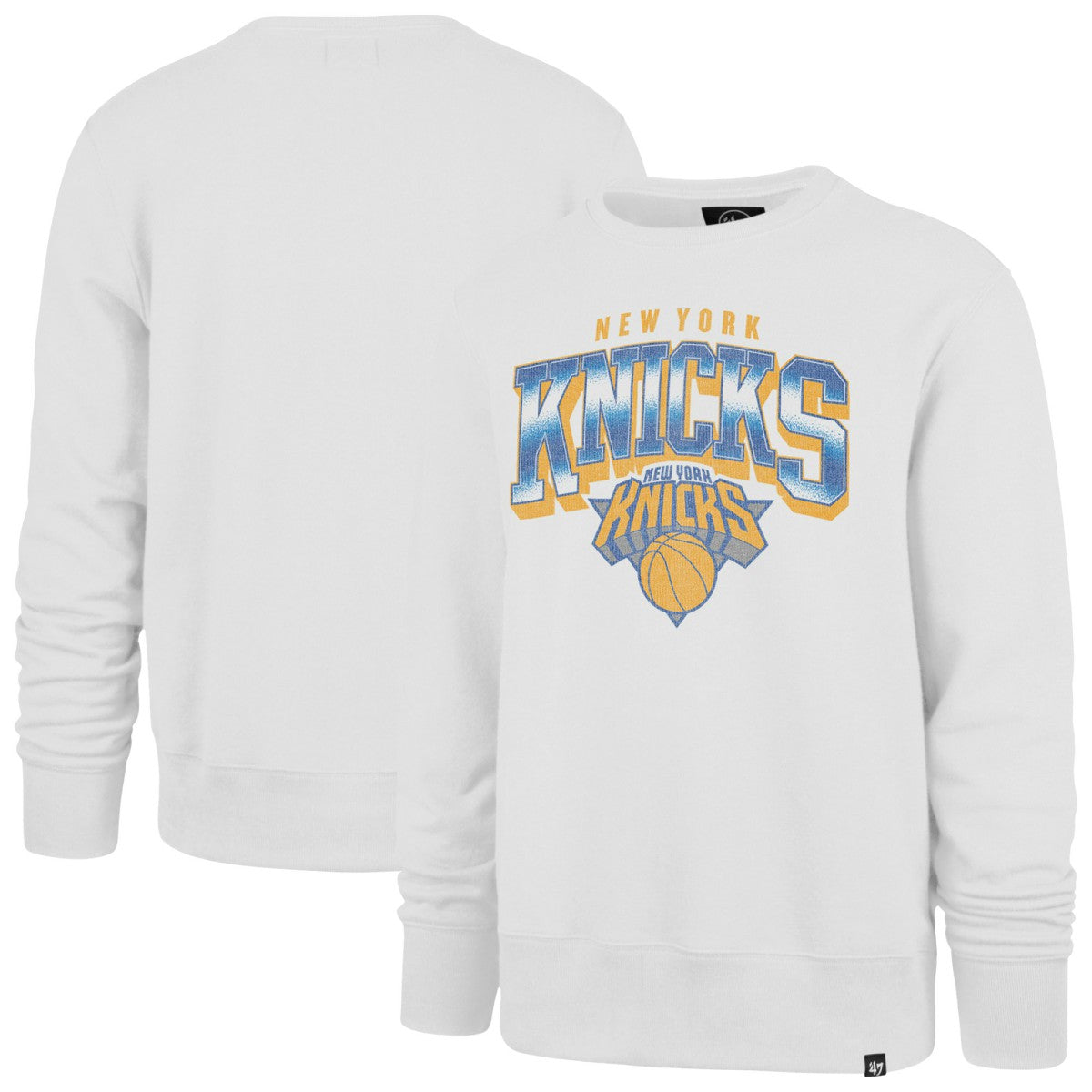 New York Knicks '47 Big & Tall Spotlight Headline Pullover Sweatshirt - Cream | 47 brand cheap