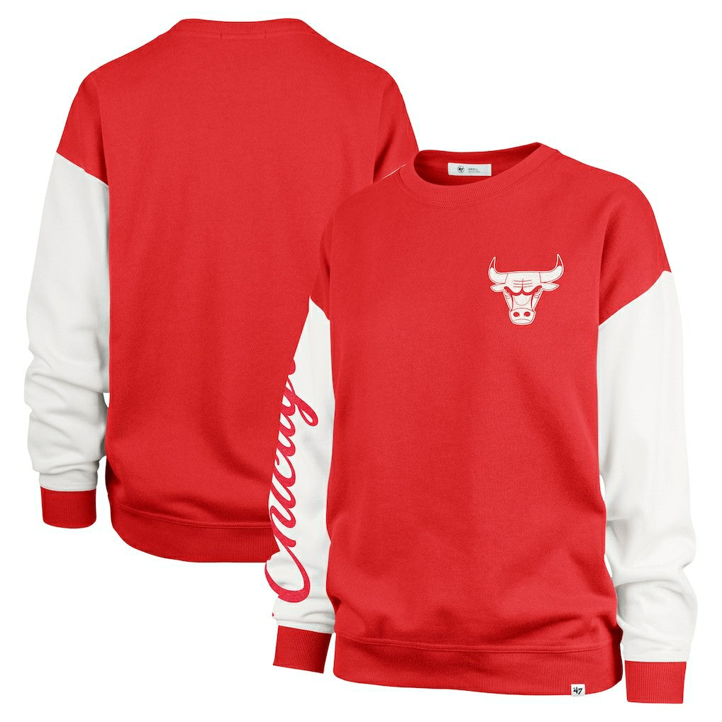 Chicago Bulls '47 Women's Rise Andie Oversized Pullover Sweatshirt - Red | 47 brand sale