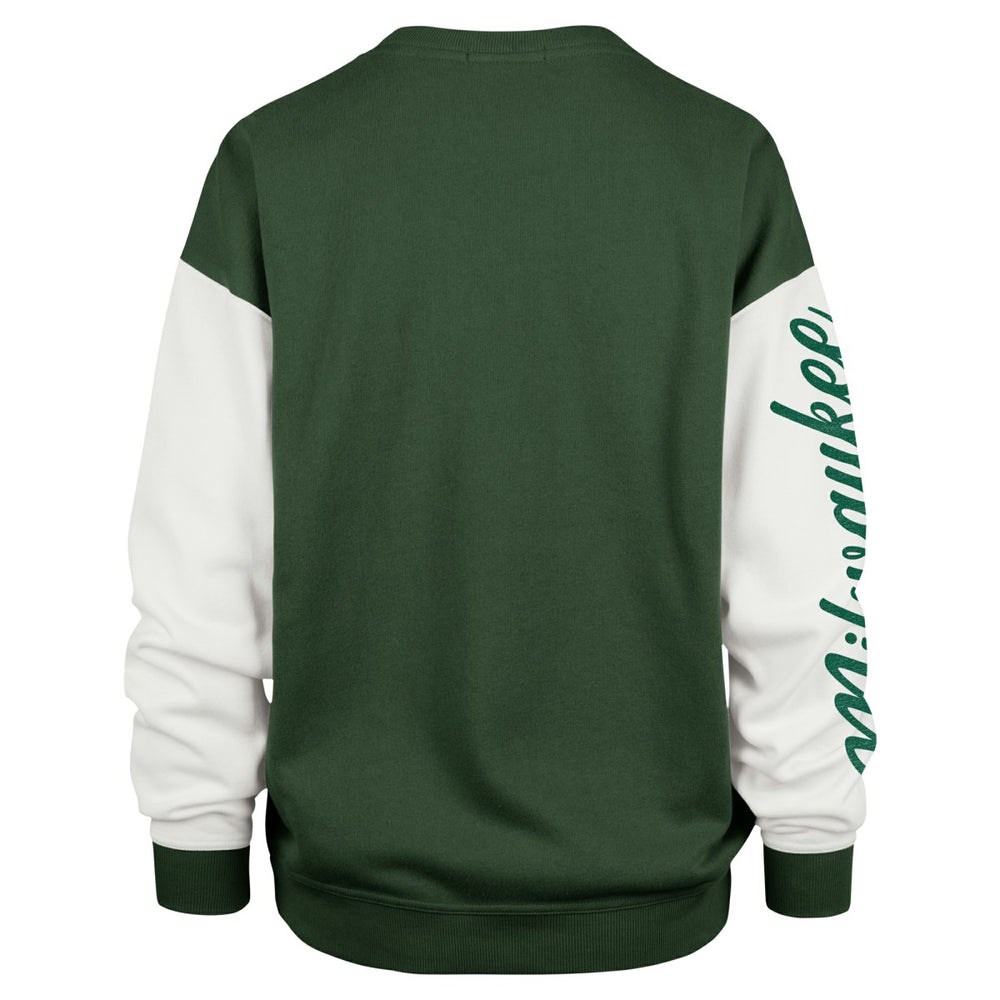 Milwaukee Bucks '47 Women's Rise Andie Oversized Pullover Sweatshirt - Hunter Green | 47 brand discount