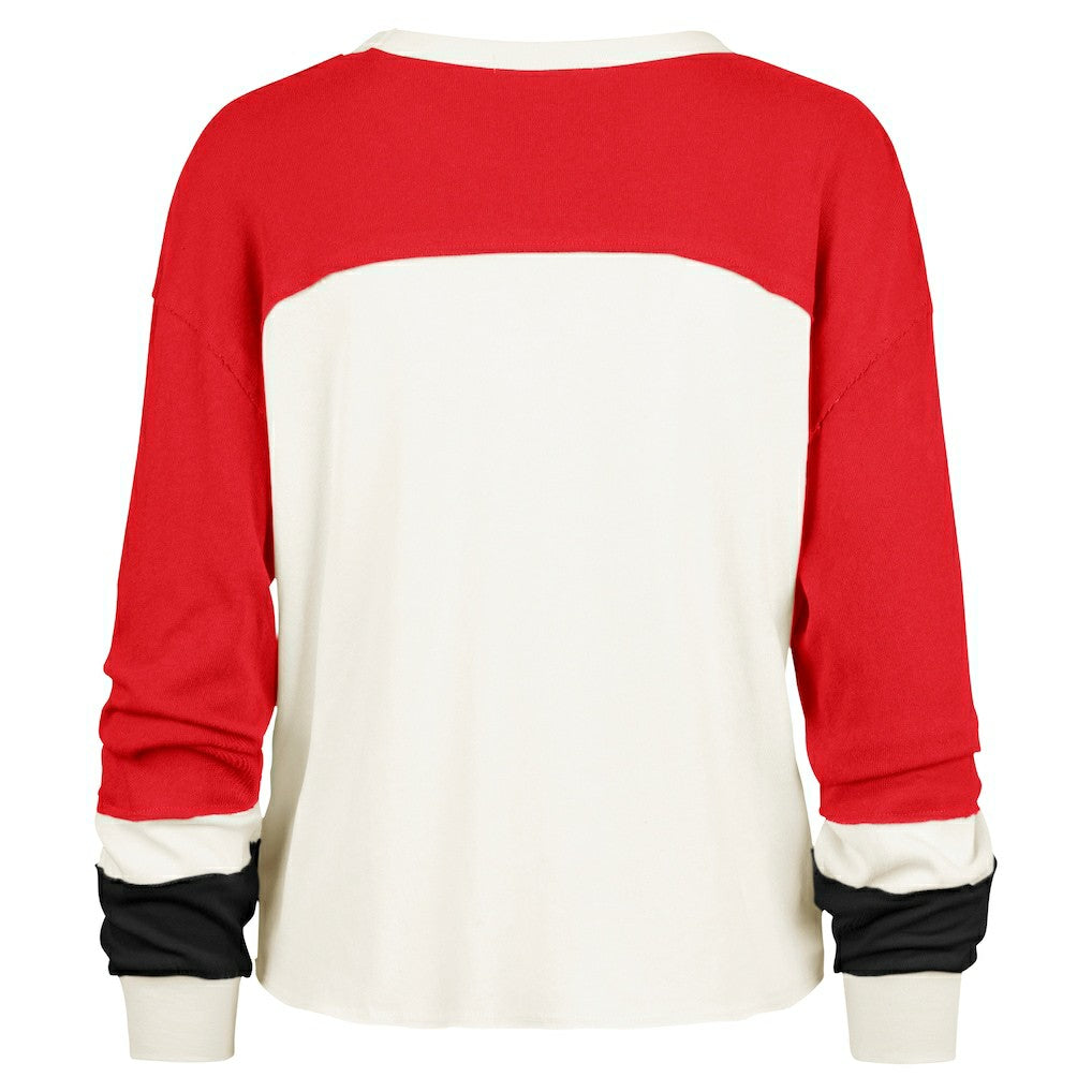 Chicago Bulls '47 Women's Curve Raglan Long Sleeve T-Shirt sale - Cream | 47 brand online