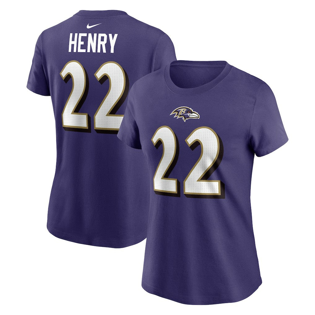 NFL Baltimore Ravens Derrick Henry  Women's Player Name & Number T-Shirt