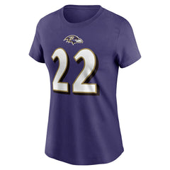 NFL Baltimore Ravens Derrick Henry  Women's Player Name & Number T-Shirt