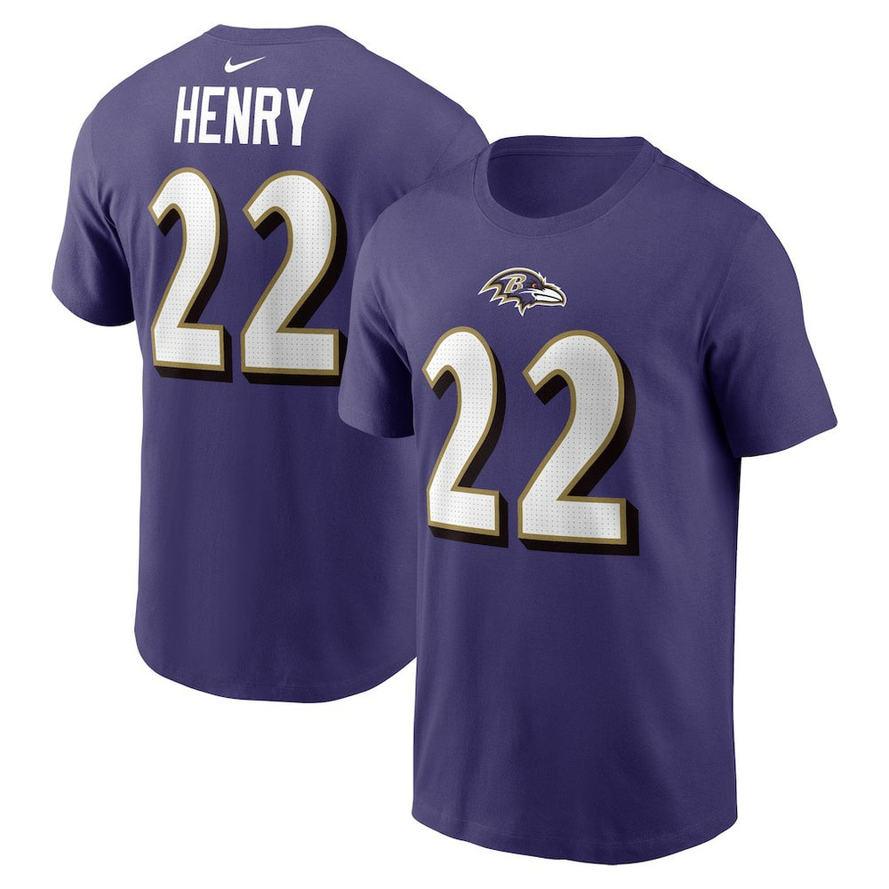 NFL Baltimore Ravens Derrick Henry  Player Name & Number T-Shirt