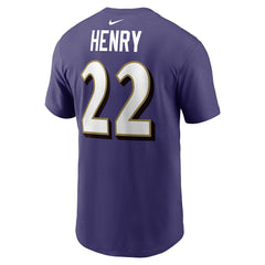 NFL Baltimore Ravens Derrick Henry  Player Name & Number T-Shirt