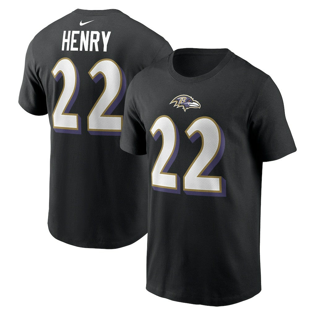 NFL Baltimore Ravens Derrick Henry  Player Name & Number T-Shirt