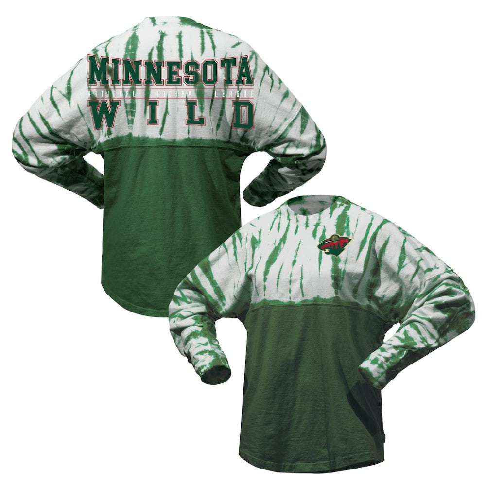 Minnesota Wild Spirit Jersey Unisex Crystal Half Dye Long Sleeve T-Shirt