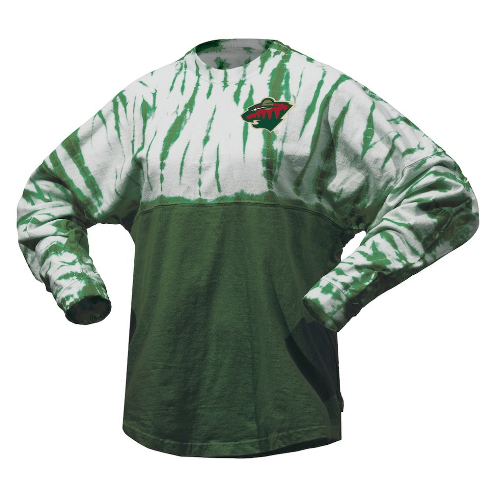 Minnesota Wild Spirit Jersey Unisex Crystal Half Dye Long Sleeve T-Shirt