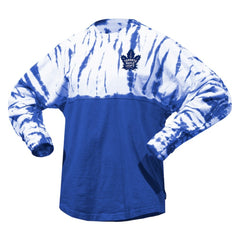 Toronto Maple Leafs Spirit Jersey Unisex Crystal Half Dye Long Sleeve T-Shirt