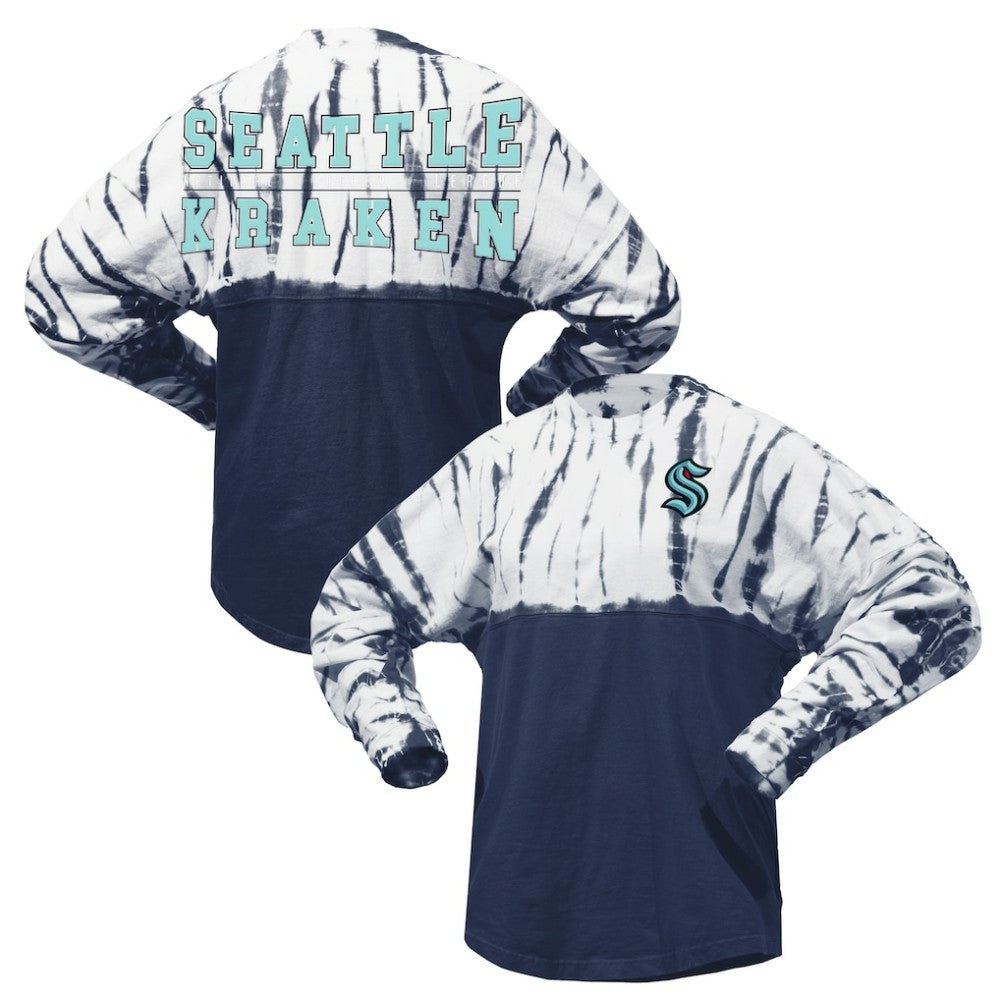 Seattle Kraken Spirit Jersey Unisex Crystal Half Dye Long Sleeve T-Shirt