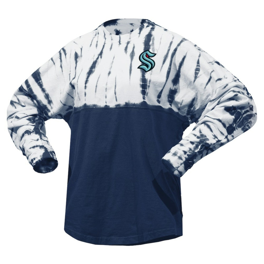 Seattle Kraken Spirit Jersey Unisex Crystal Half Dye Long Sleeve T-Shirt