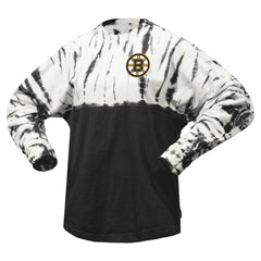Boston Bruins Spirit Jersey Unisex Crystal Half Dye Long Sleeve T-Shirt