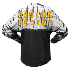 Boston Bruins Spirit Jersey Unisex Crystal Half Dye Long Sleeve T-Shirt
