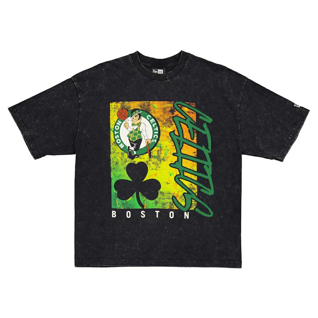 Boston Celtics Sport Classics Enzyme Washed T-Shirt - Black | New Era cheap