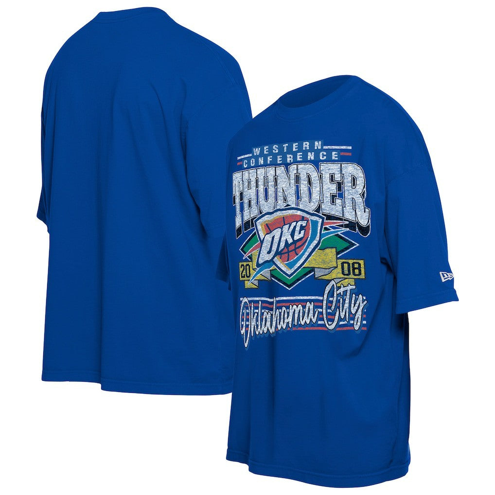 Oklahoma City Thunder Distressed Sport Classics T-Shirt - Blue | New Era outlet