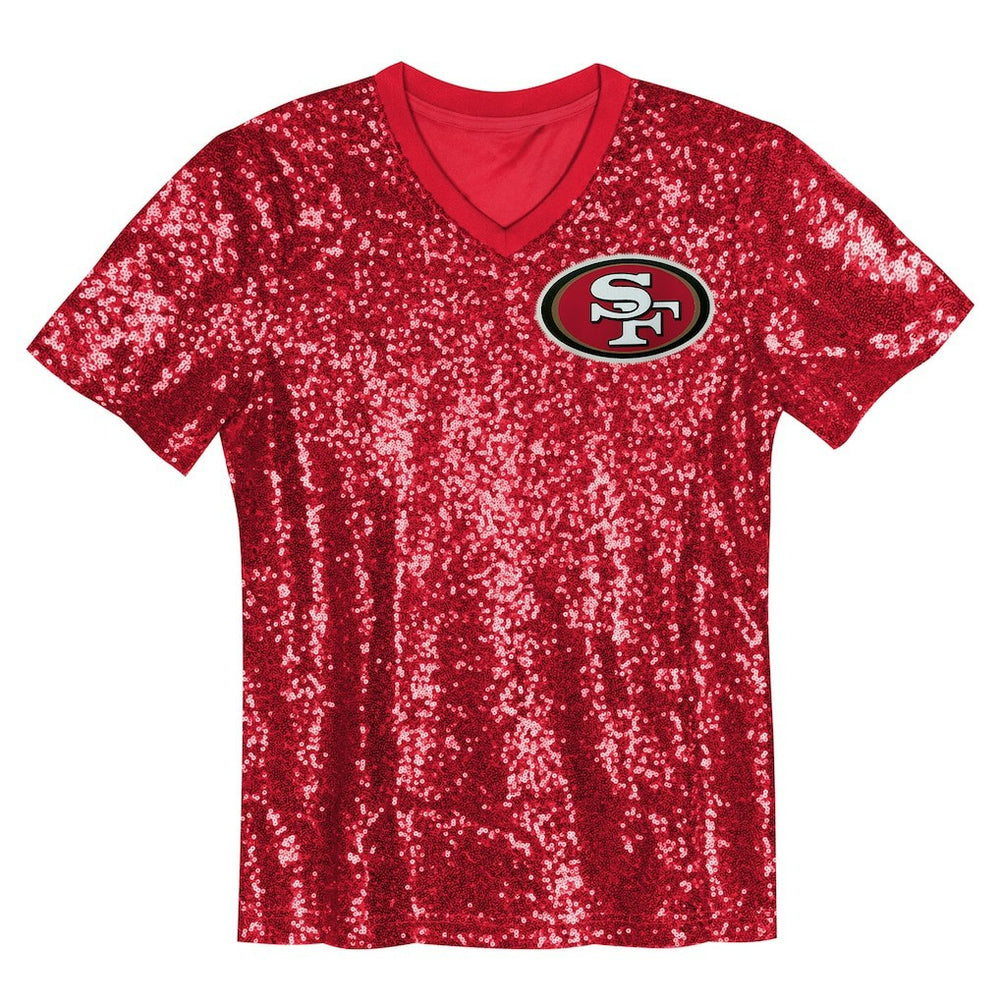 NFL San Francisco 49ers Christian McCaffrey  Women's Player Name & Number V-Neck Fashion Jersey
