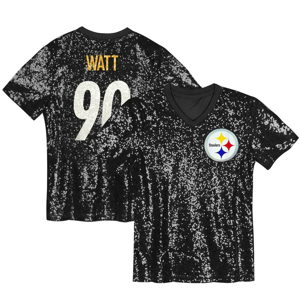 NFL Pittsburgh Steelers T.J. Watt  Women's Player Name & Number V-Neck Fashion Jersey