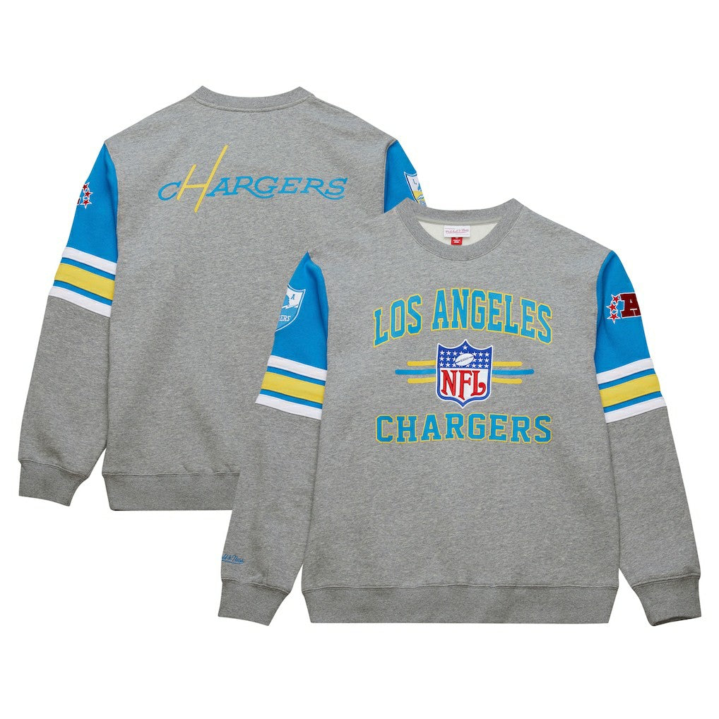 NFL Los Angeles Chargers All Over 4.0 Vintage Logo Pullover Sweatshirt