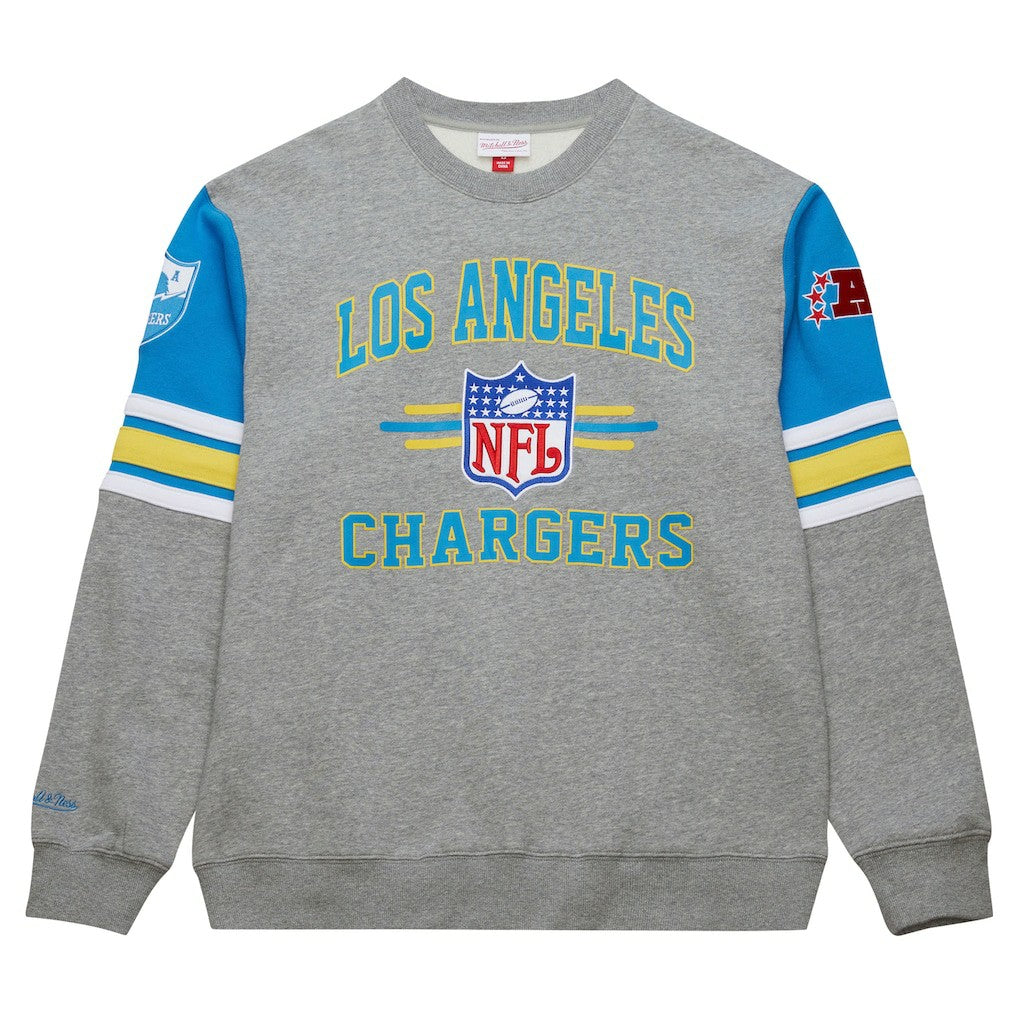 NFL Los Angeles Chargers All Over 4.0 Vintage Logo Pullover Sweatshirt