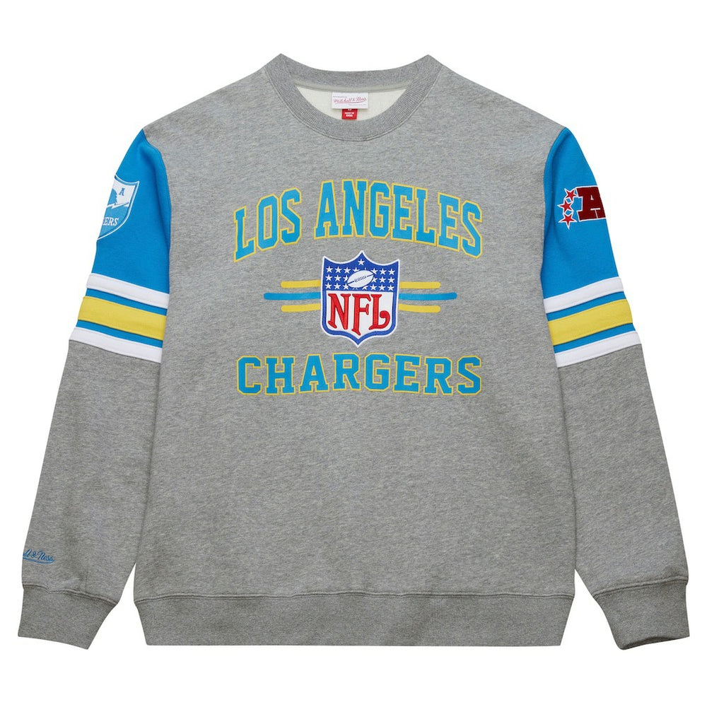 NFL Los Angeles Chargers All Over 4.0 Vintage Logo Pullover Sweatshirt