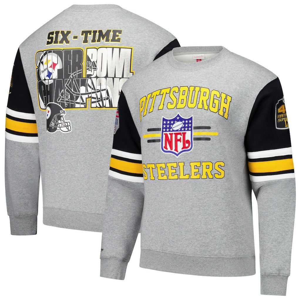NFL Pittsburgh Steelers All Over 4.0 Vintage Logo Pullover Sweatshirt