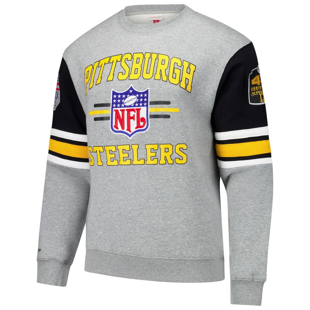 NFL Pittsburgh Steelers All Over 4.0 Vintage Logo Pullover Sweatshirt