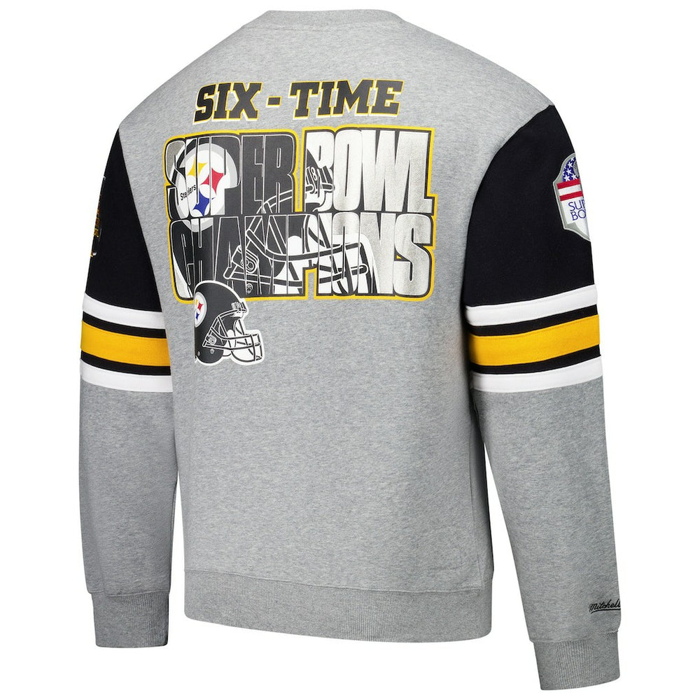 NFL Pittsburgh Steelers All Over 4.0 Vintage Logo Pullover Sweatshirt
