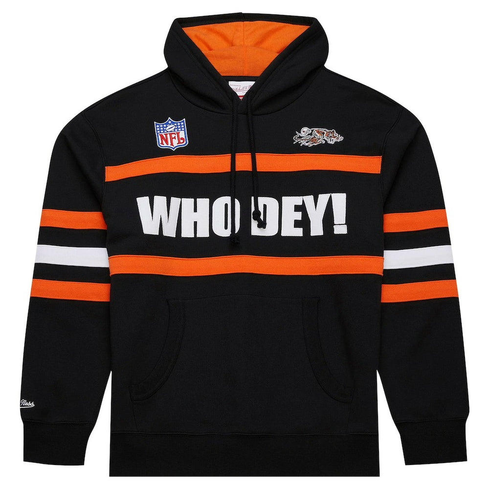NFL Cincinnati Bengals Vintage Logo Head Coach Fleece Pullover Hoodie