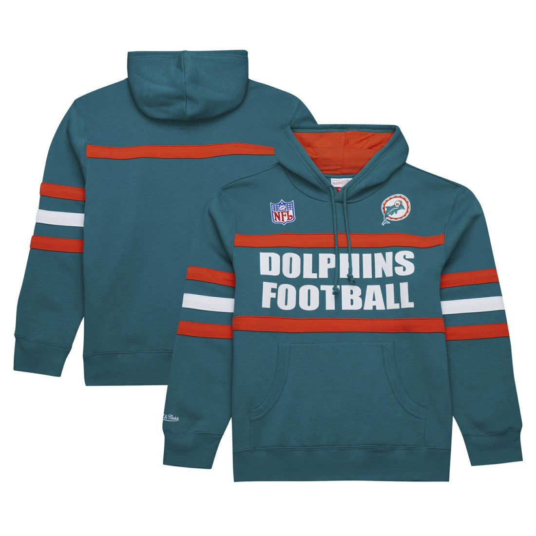 NFL Miami Dolphins Vintage Logo Head Coach Fleece Pullover Hoodie