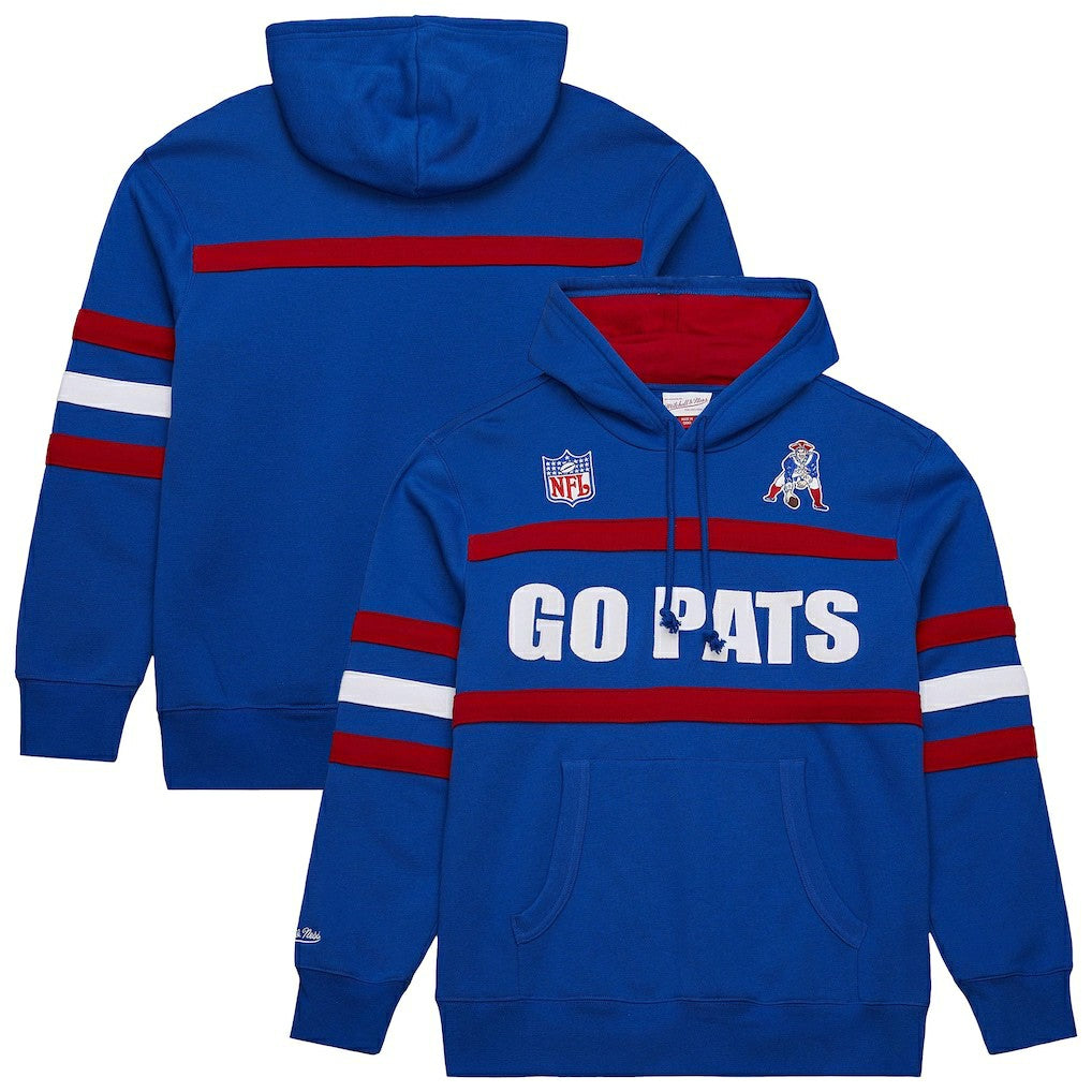 NFL New England Patriots Vintage Logo Head Coach Fleece Pullover Hoodie