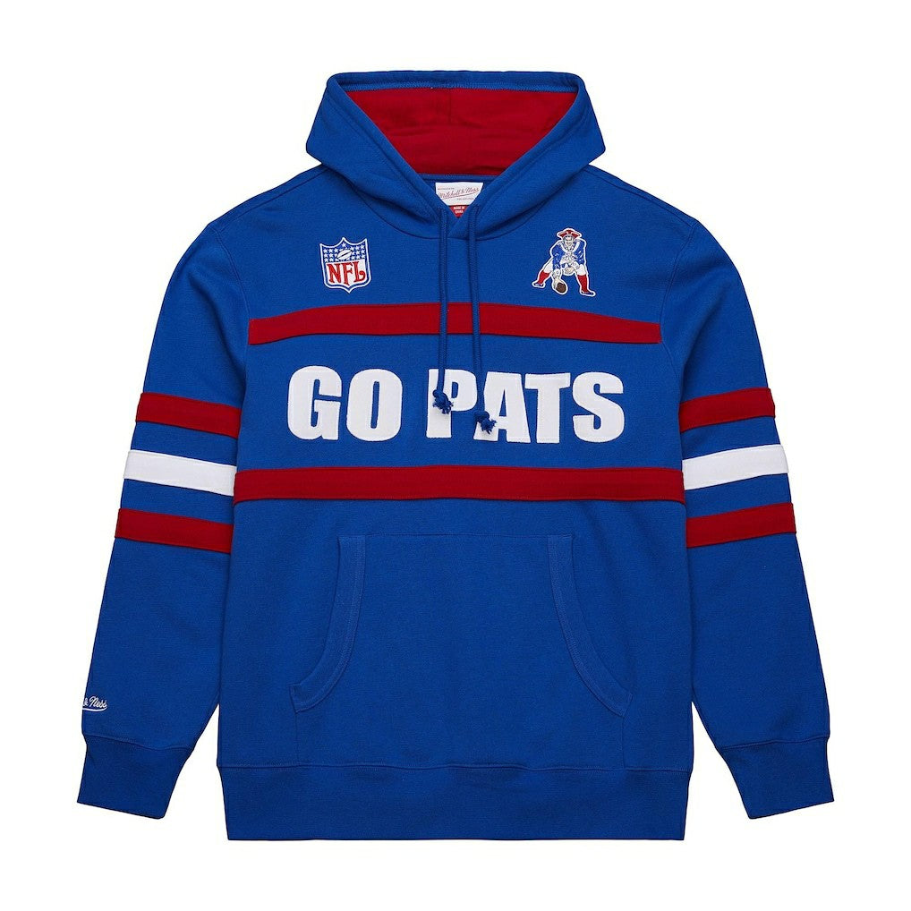 NFL New England Patriots Vintage Logo Head Coach Fleece Pullover Hoodie