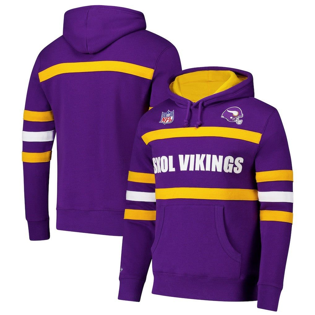 NFL Minnesota Vikings Vintage Logo Head Coach Fleece Pullover Hoodie