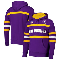 NFL Minnesota Vikings Vintage Logo Head Coach Fleece Pullover Hoodie